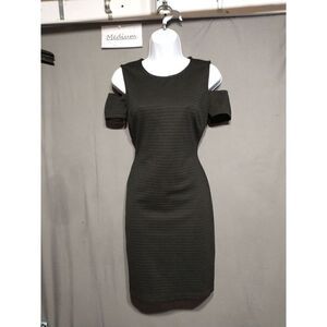 Bisou Bisou cold shoulder black dress 8